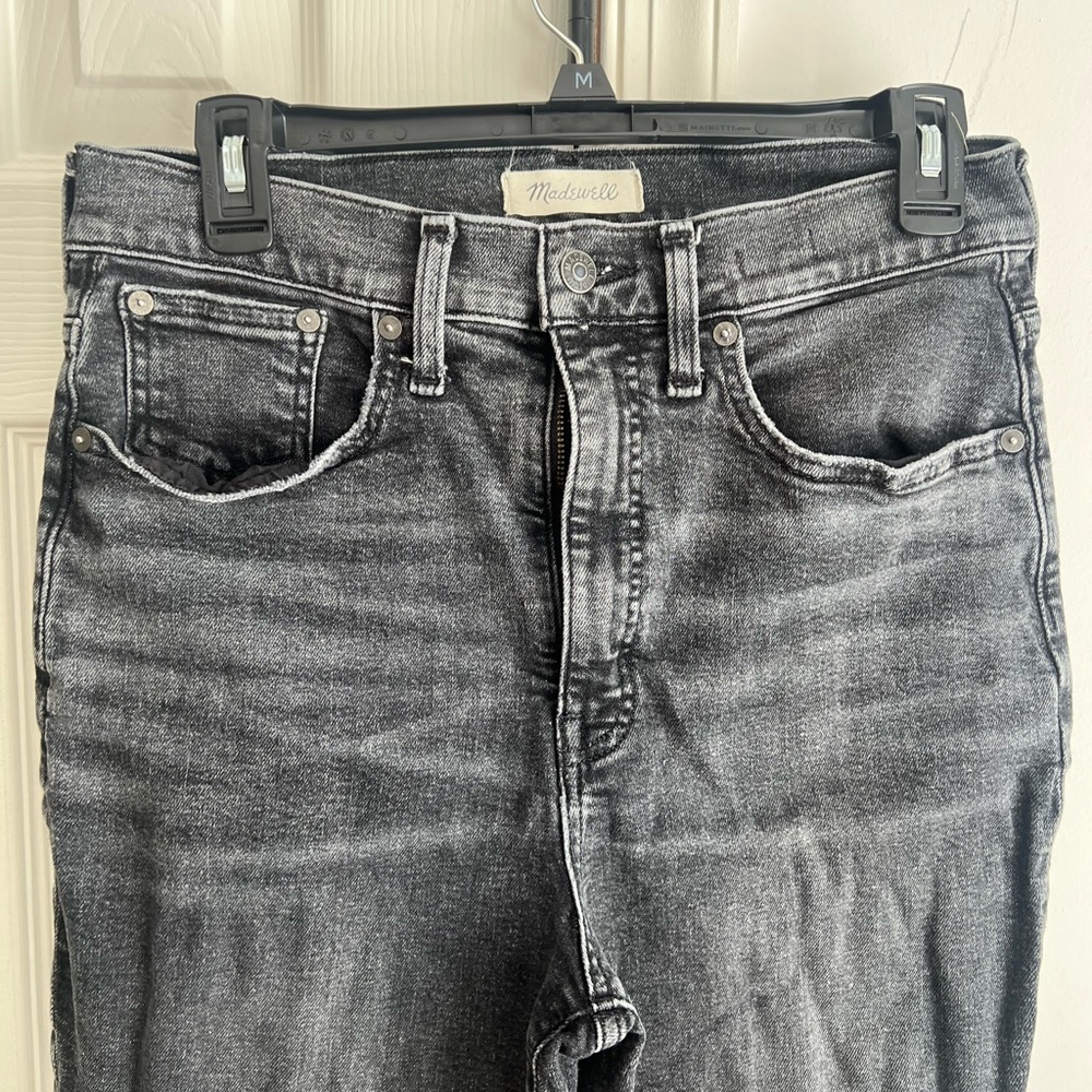 Madewell The Mom Jean Distressed Black Sz 29 - Picture 4 of 16